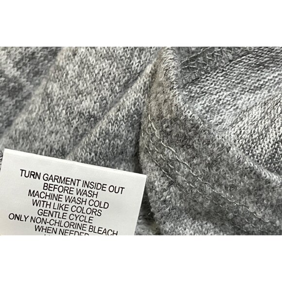 New Rewind Top Grey Cream Lace Shoulder Front Twist Size L Large - Picture 9 of 9